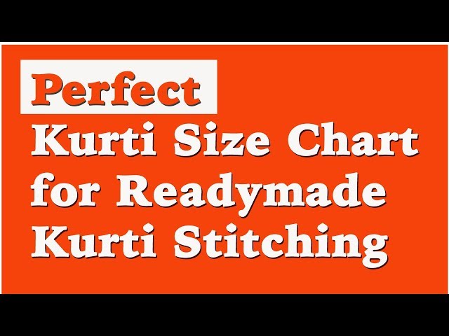 Indian women's kurti size chart in inches | women's kurti size chart | kurti  size chart | - YouTube